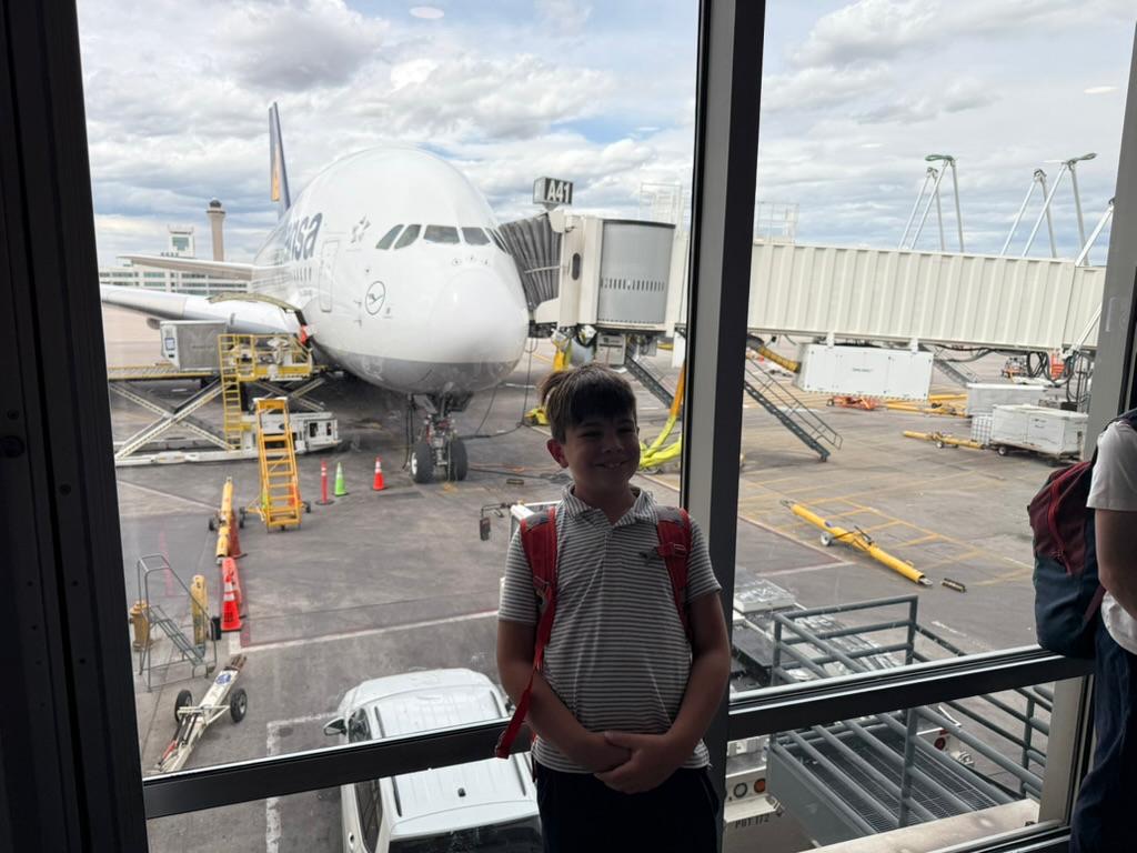 Lufthansa A380 at Gate