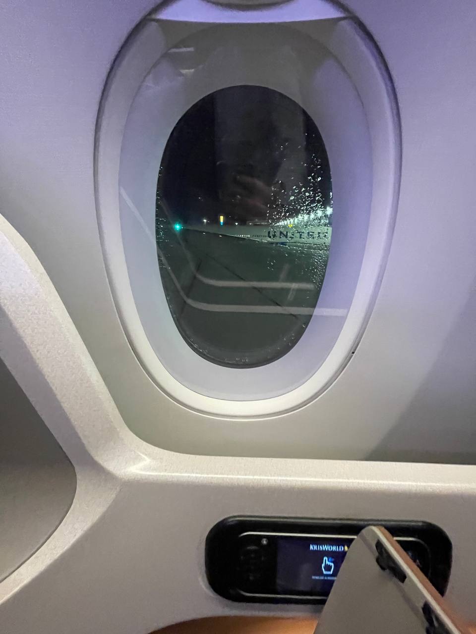 View out the window in Singapore Airlines A350 business class