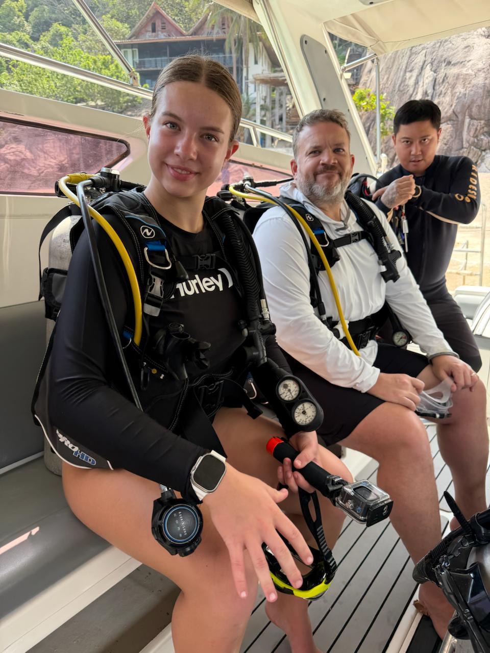 Abbey and Jonathan Scuba Diving