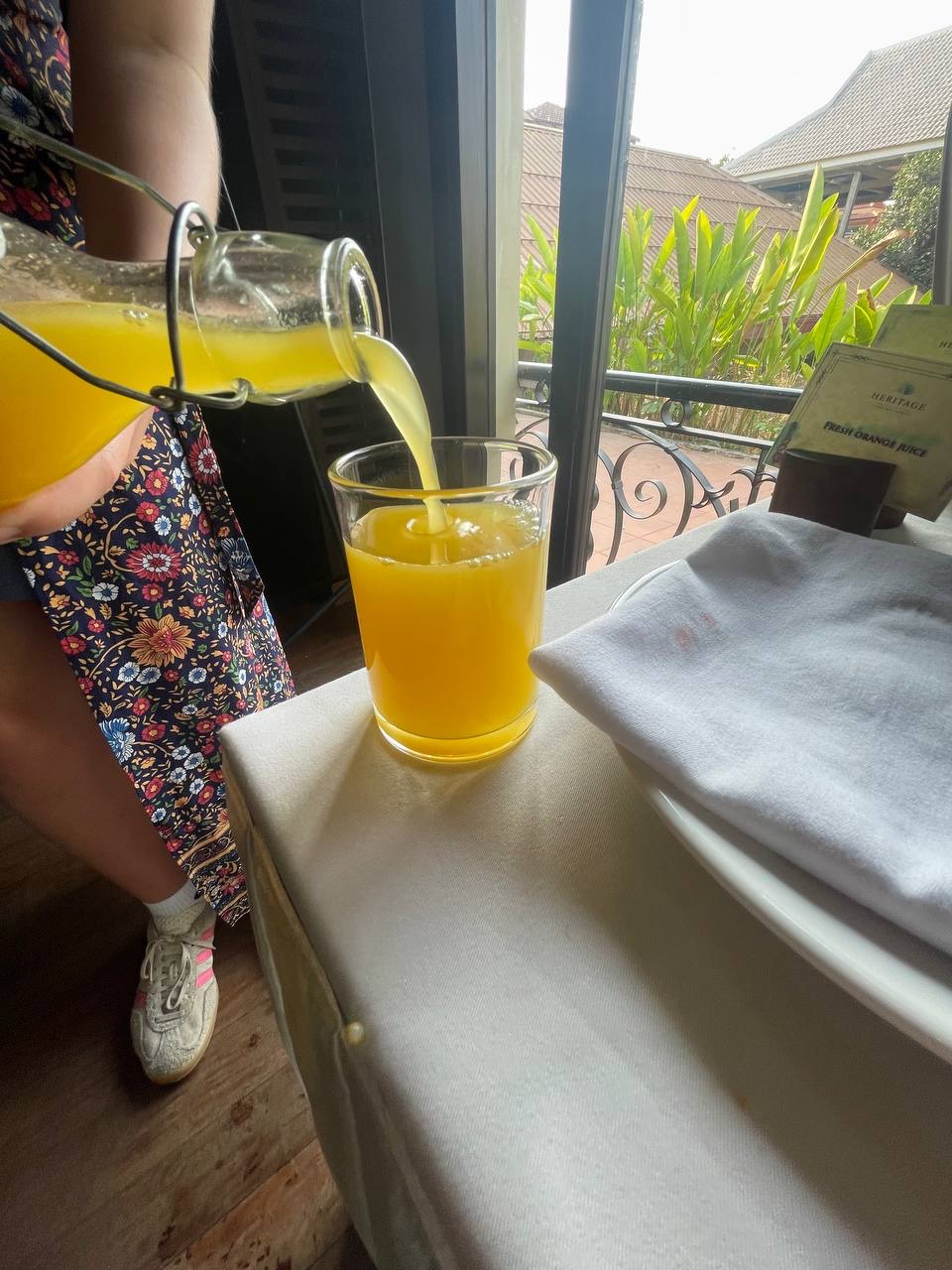 Pouring Orange Juice