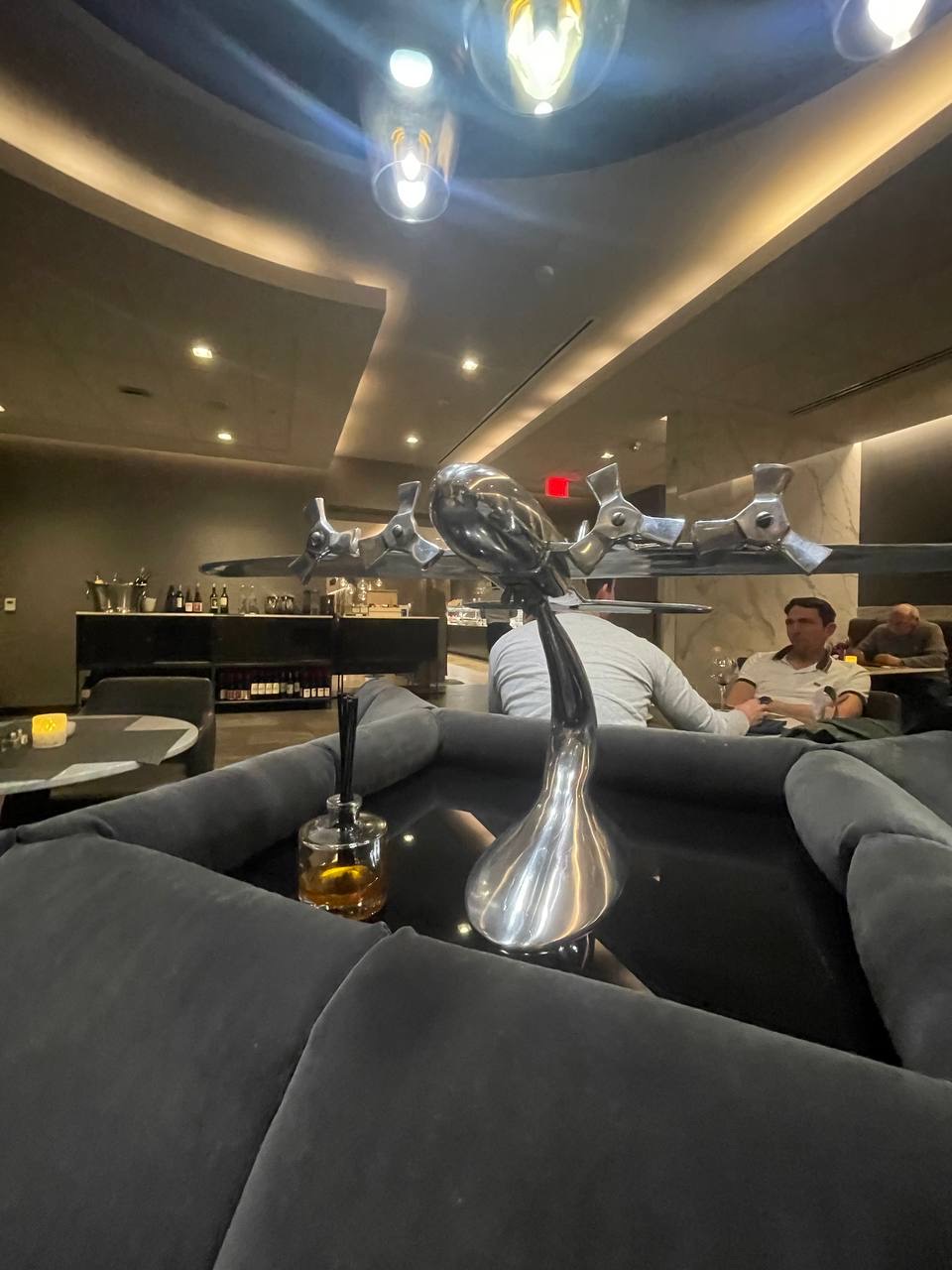 Polaris Lounge airplane sculpture